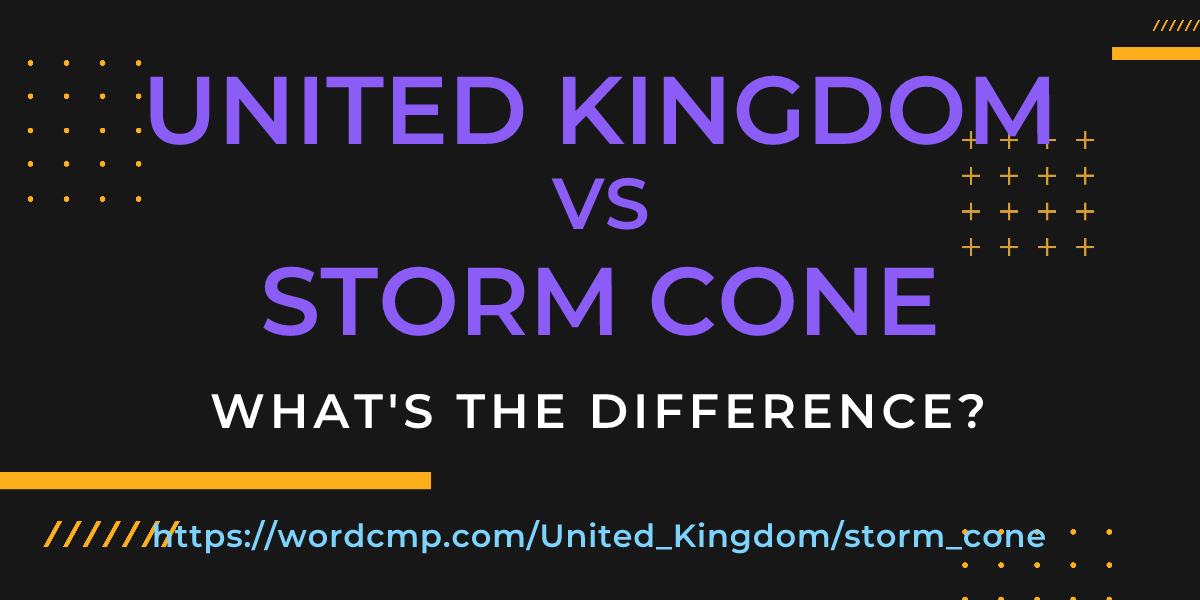 Difference between United Kingdom and storm cone