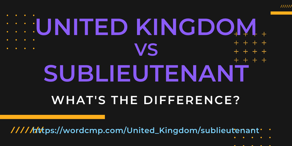 Difference between United Kingdom and sublieutenant