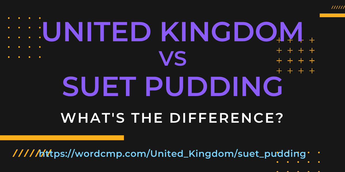 Difference between United Kingdom and suet pudding