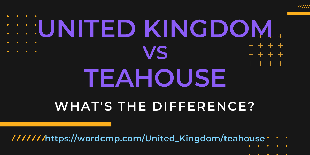 Difference between United Kingdom and teahouse