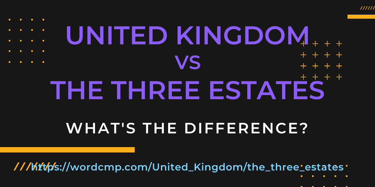 Difference between United Kingdom and the three estates
