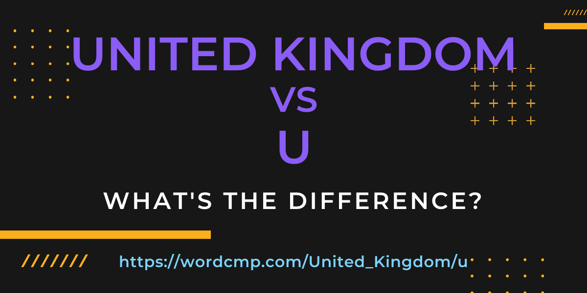 Difference between United Kingdom and u
