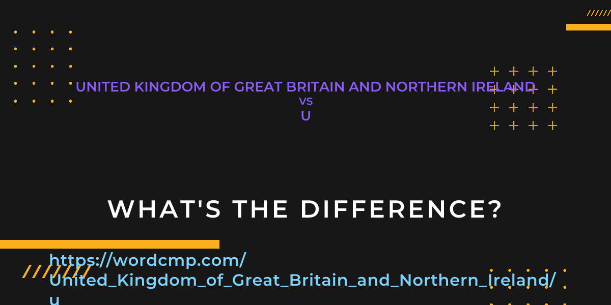 Difference between United Kingdom of Great Britain and Northern Ireland and u