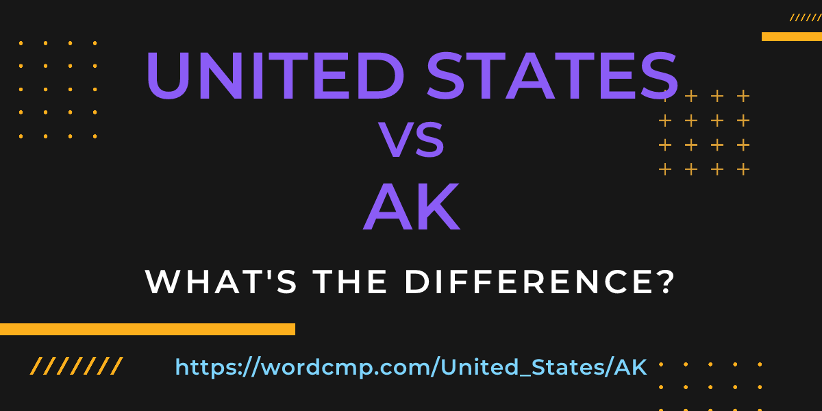 Difference between United States and AK