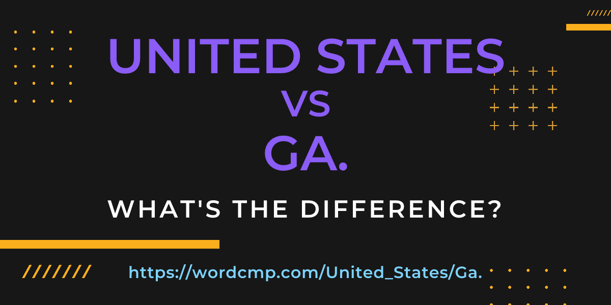 Difference between United States and Ga.