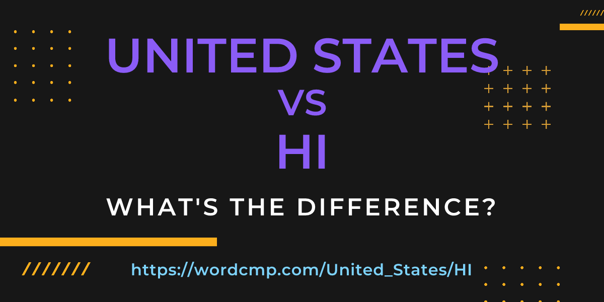 Difference between United States and HI