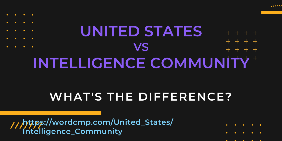 Difference between United States and Intelligence Community