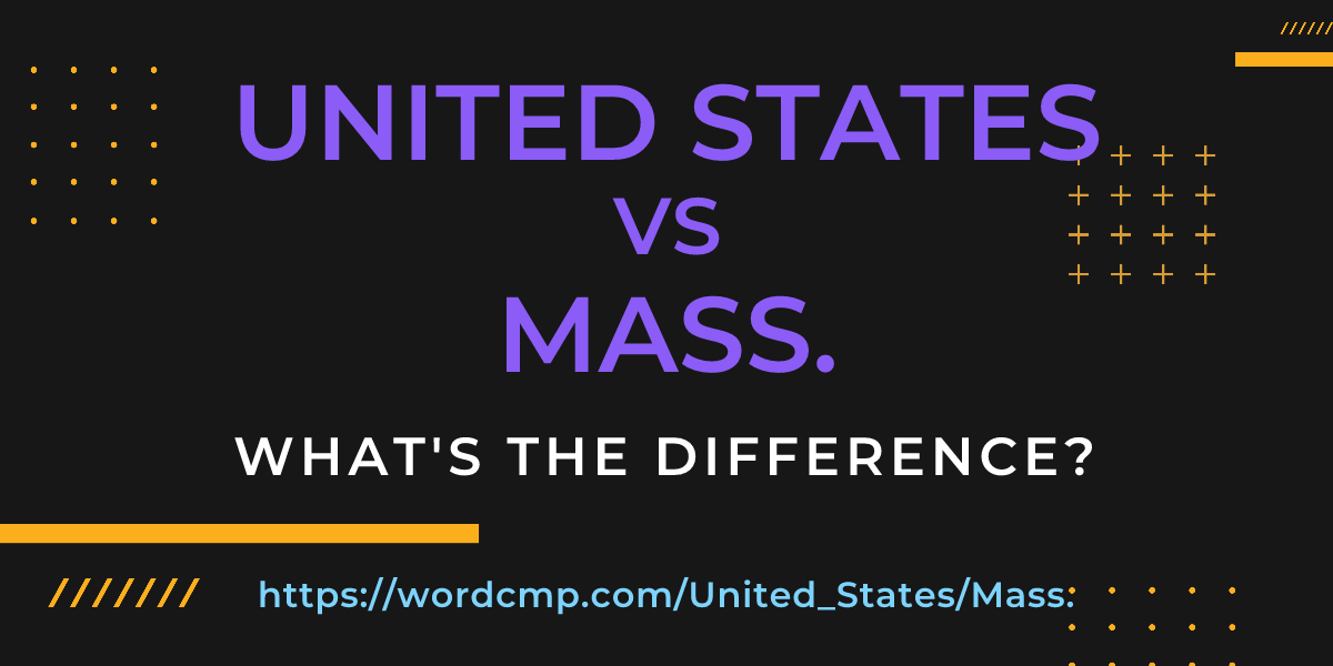 Difference between United States and Mass.