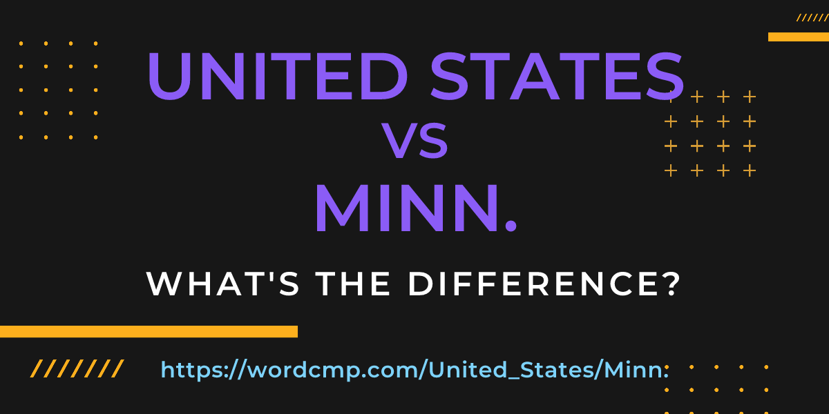 Difference between United States and Minn.