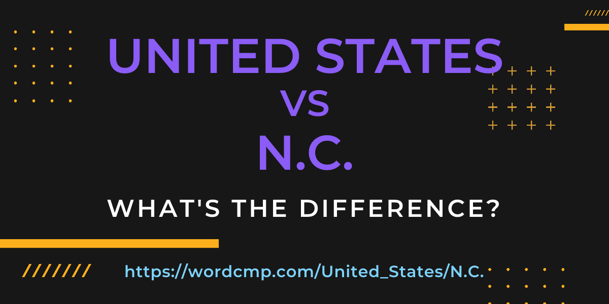 Difference between United States and N.C.
