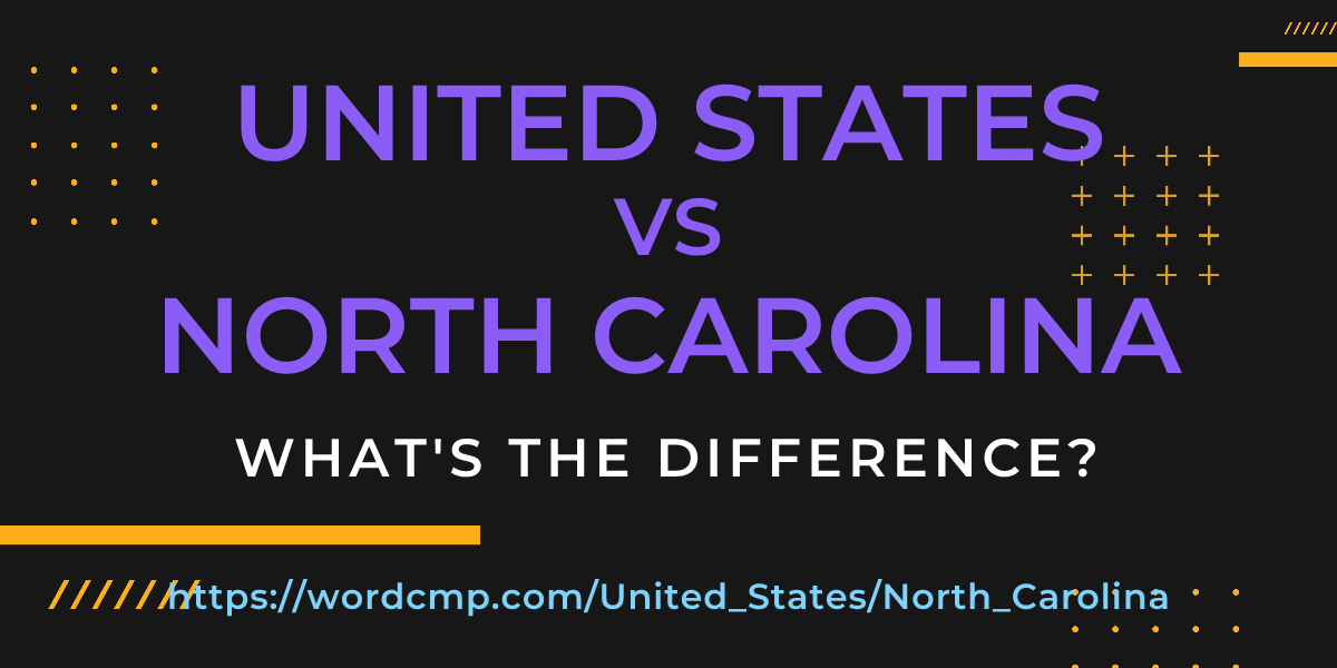Difference between United States and North Carolina