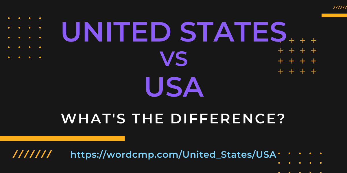 Difference between United States and USA