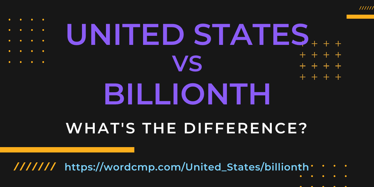 Difference between United States and billionth