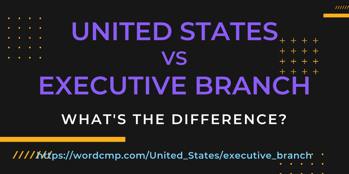 Difference between United States and executive branch