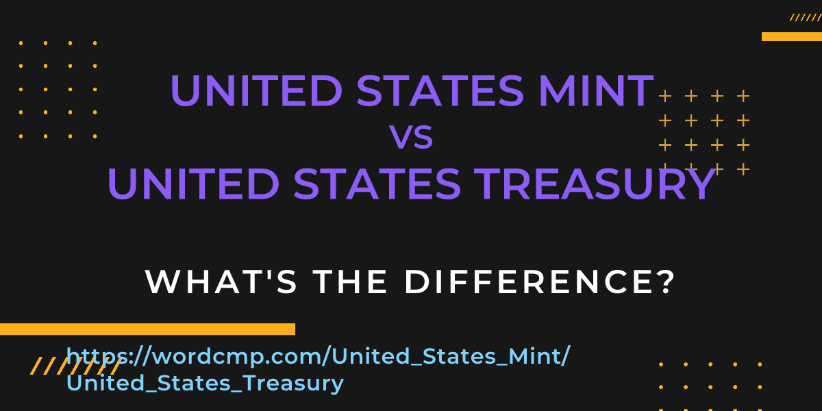 Difference between United States Mint and United States Treasury