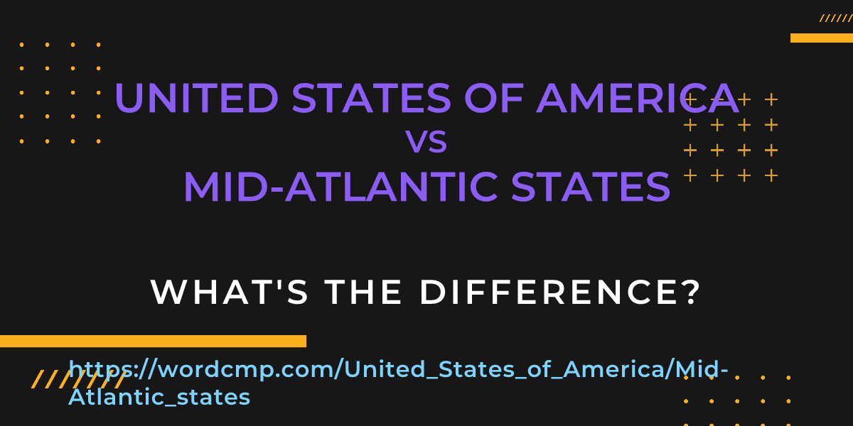 Difference between United States of America and Mid-Atlantic states