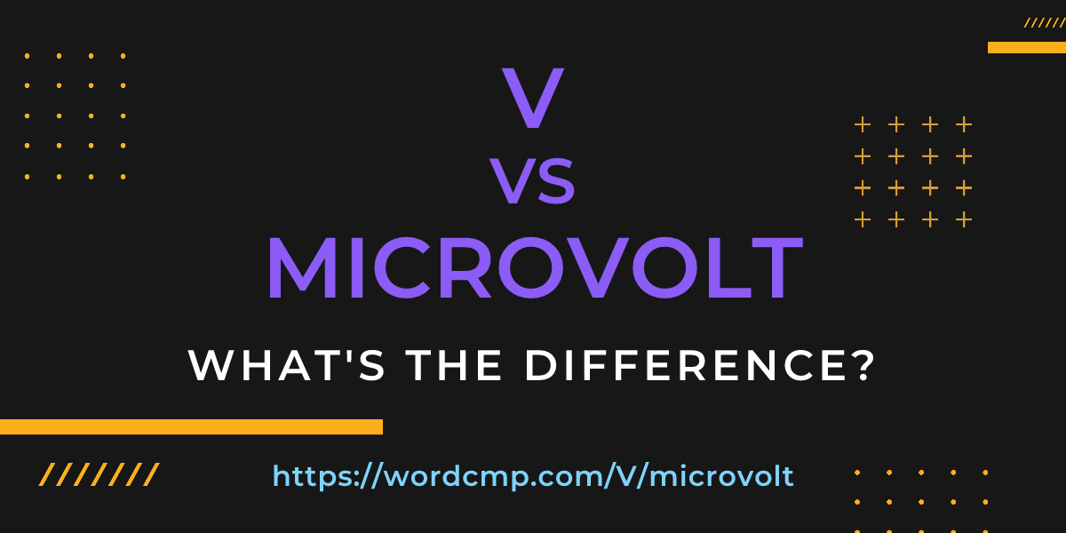 Difference between V and microvolt