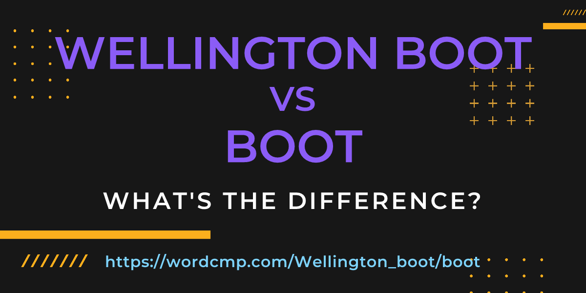 Difference between Wellington boot and boot