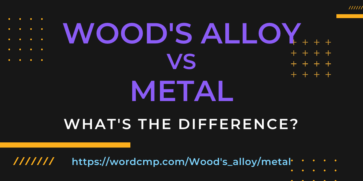 Difference between Wood's alloy and metal