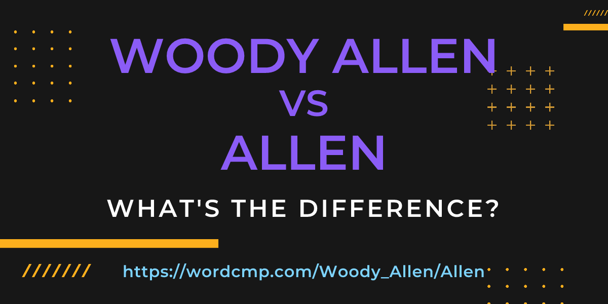 Difference between Woody Allen and Allen