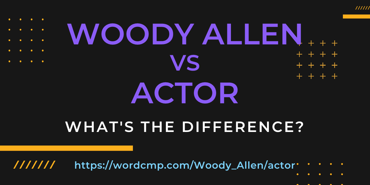 Difference between Woody Allen and actor