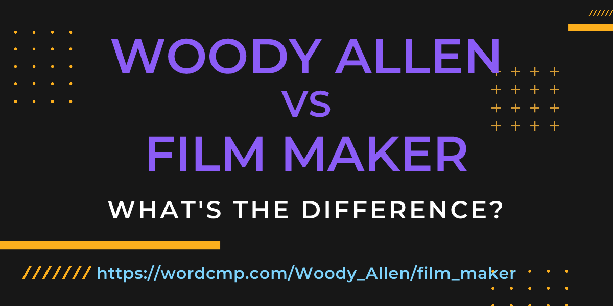 Difference between Woody Allen and film maker