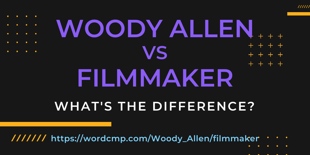 Difference between Woody Allen and filmmaker