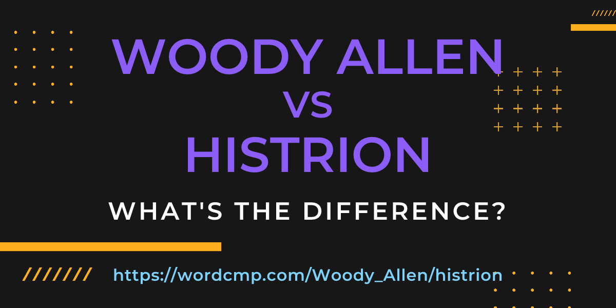Difference between Woody Allen and histrion