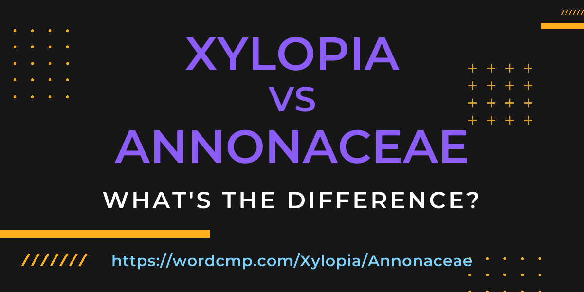 Difference between Xylopia and Annonaceae