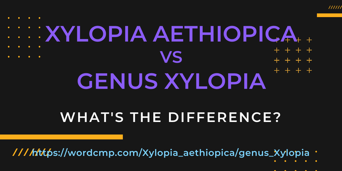 Difference between Xylopia aethiopica and genus Xylopia