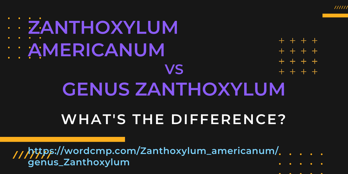 Difference between Zanthoxylum americanum and genus Zanthoxylum