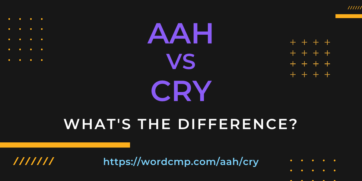 Difference between aah and cry