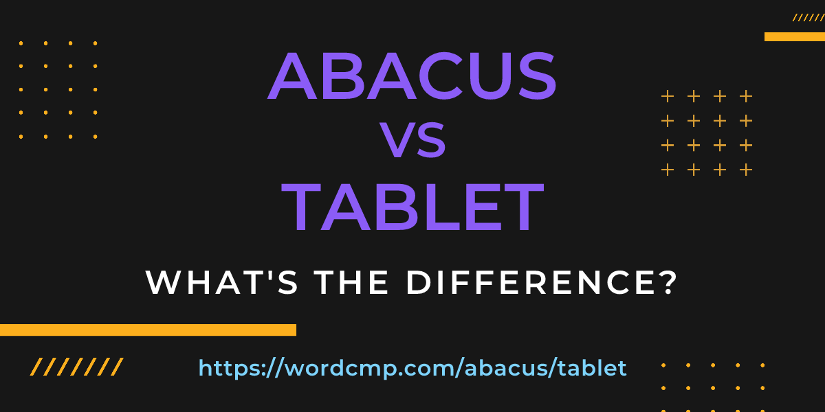 Difference between abacus and tablet