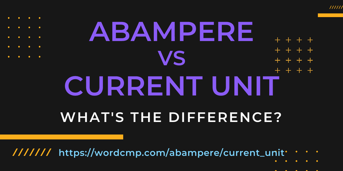 Difference between abampere and current unit