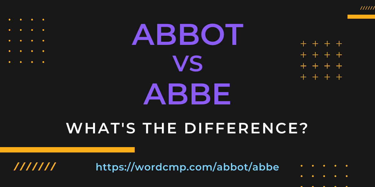 Difference between abbot and abbe