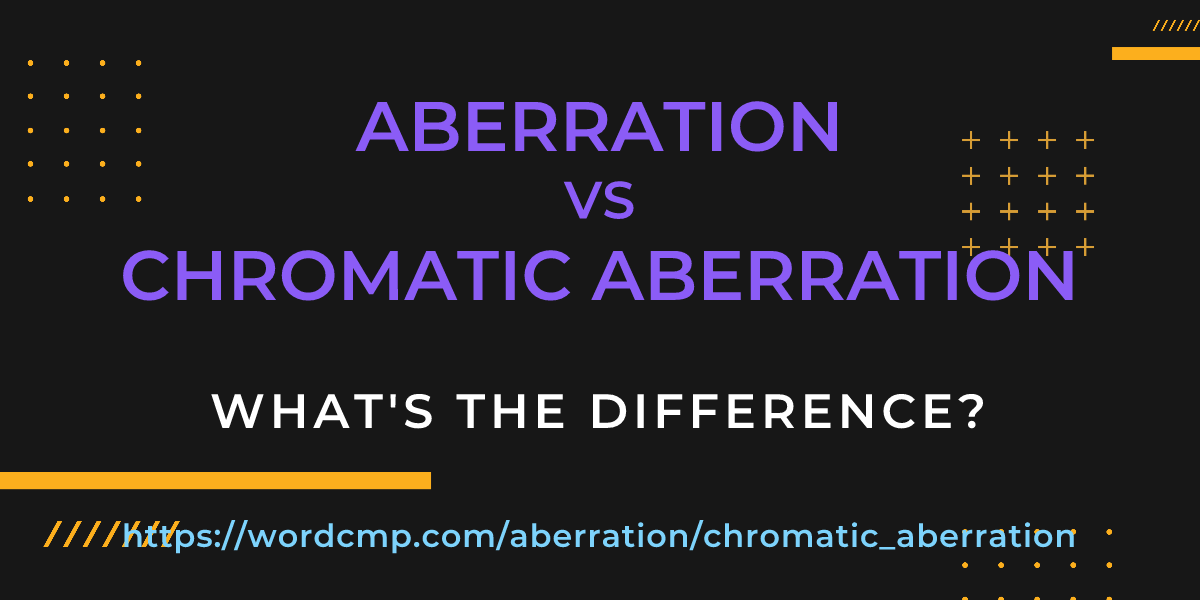Difference between aberration and chromatic aberration