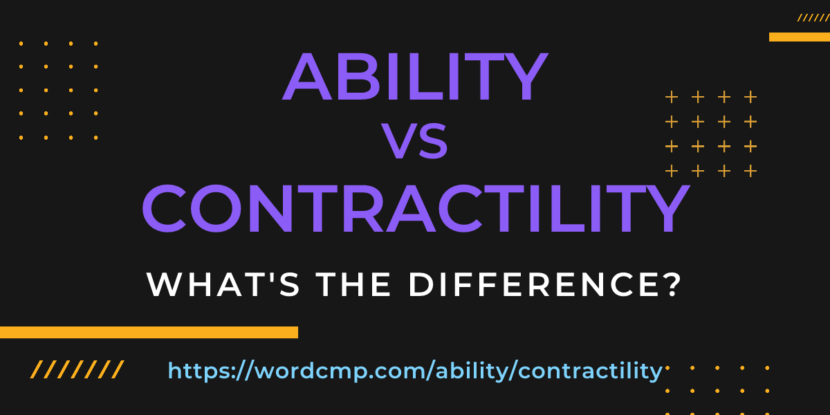Difference between ability and contractility