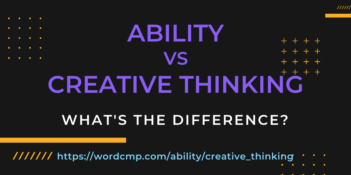 Difference between ability and creative thinking