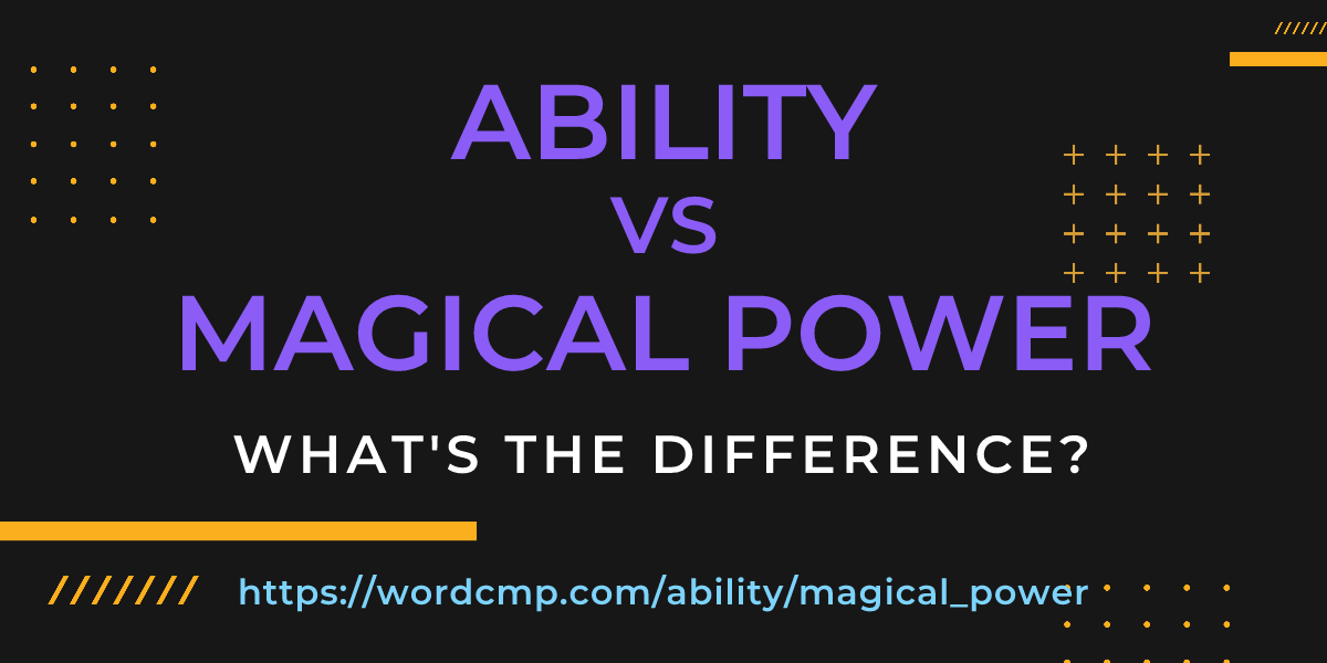 Difference between ability and magical power