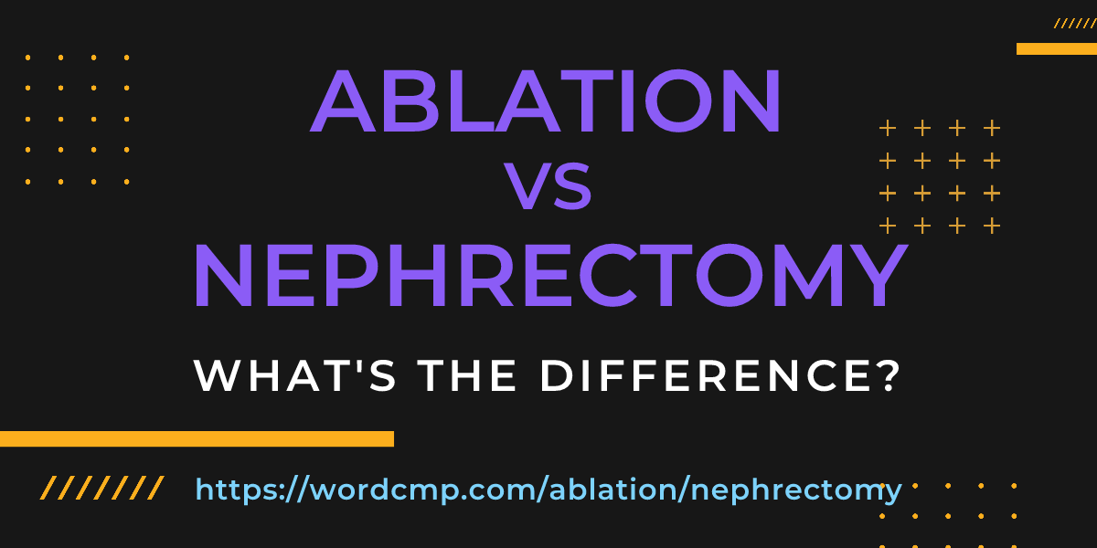 Difference between ablation and nephrectomy