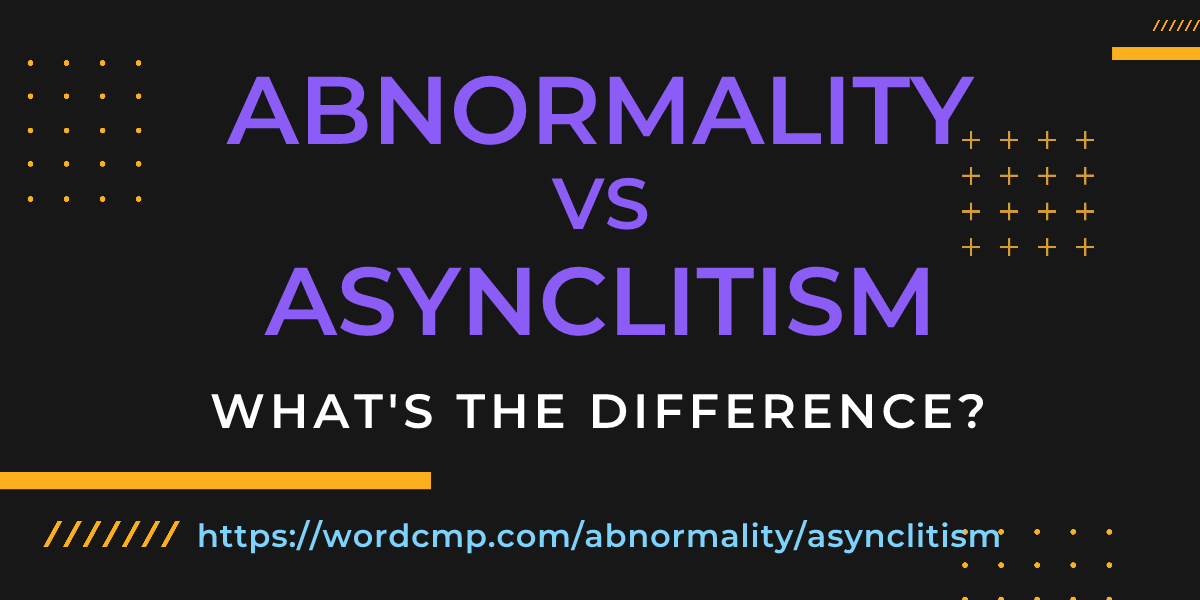 Difference between abnormality and asynclitism