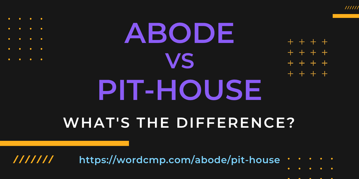 Difference between abode and pit-house