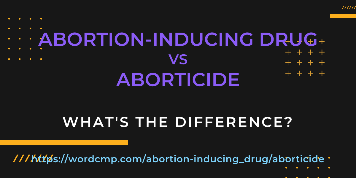 Difference between abortion-inducing drug and aborticide