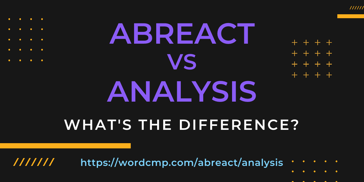 Difference between abreact and analysis
