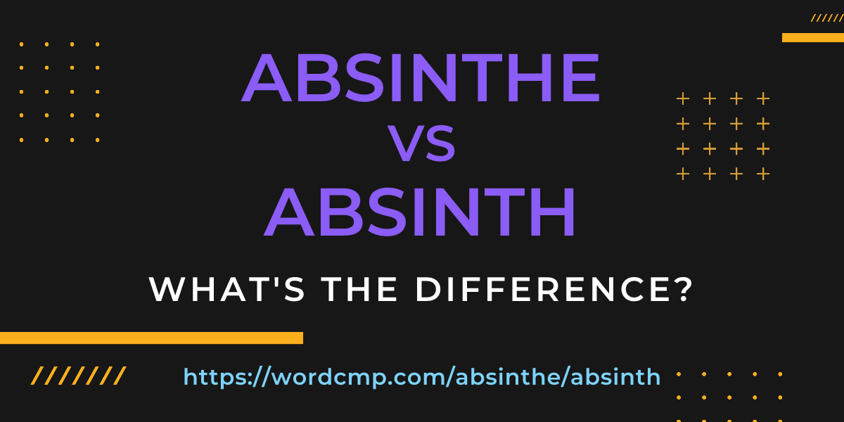 Difference between absinthe and absinth