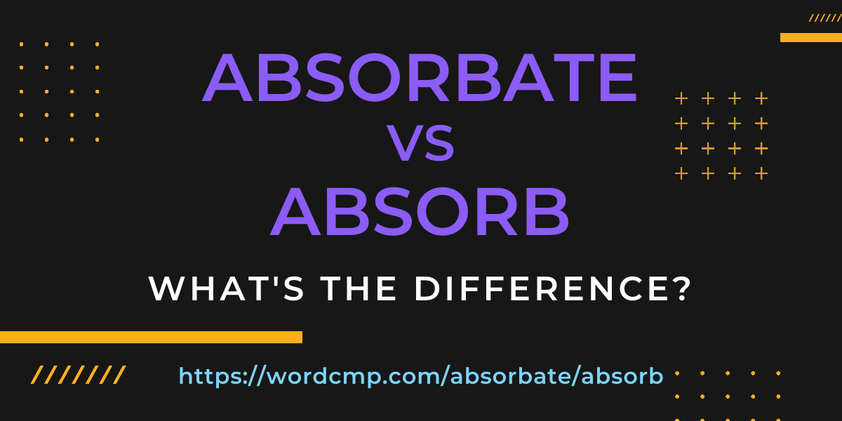 Difference between absorbate and absorb