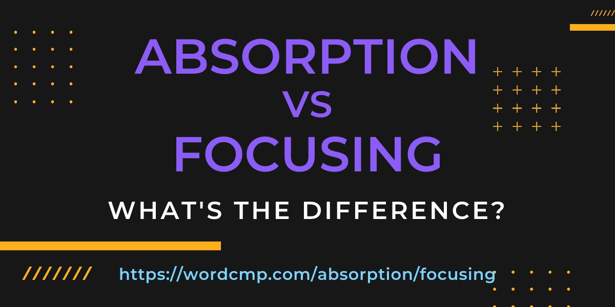 Difference between absorption and focusing