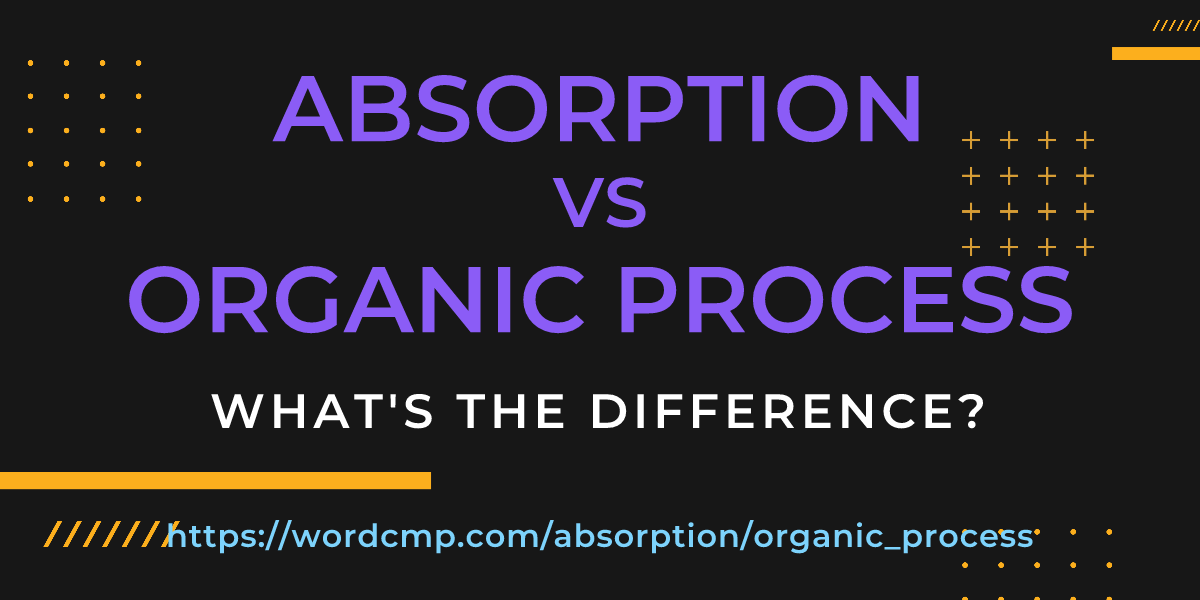 Difference between absorption and organic process