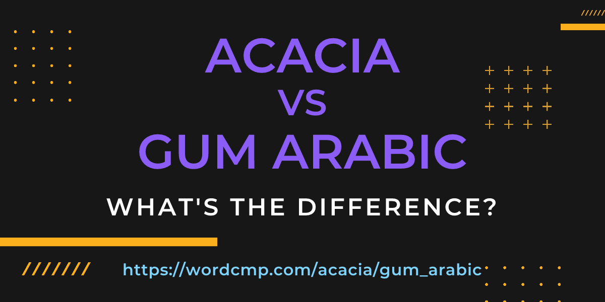Difference between acacia and gum arabic