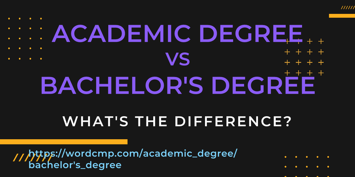 Difference between academic degree and bachelor's degree